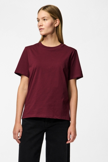 Pieces T-shirt PCRIA SS SOLID TEE JRS NOOS BC 17140802 TAWNY PORT