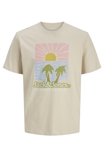 Jack & Jones T-shirt JORDOWN TEE SS CREW NECK STYDSS25 12286110 Moonbeam