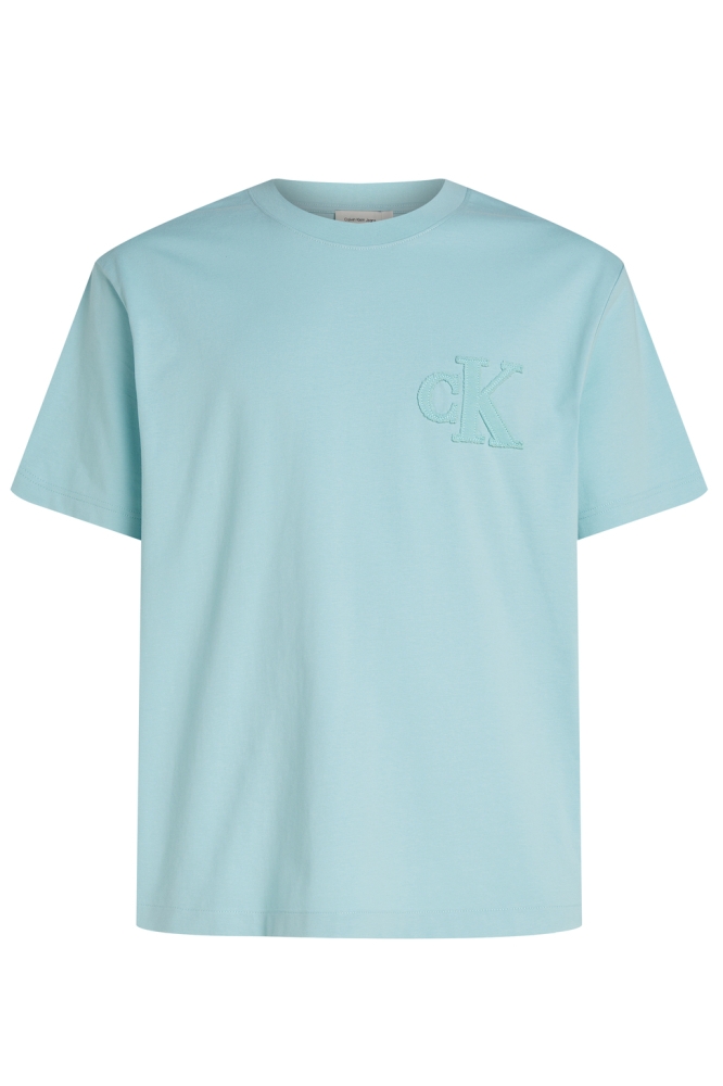 Calvin Klein blauwe heren t-shirt | Vooraanzicht