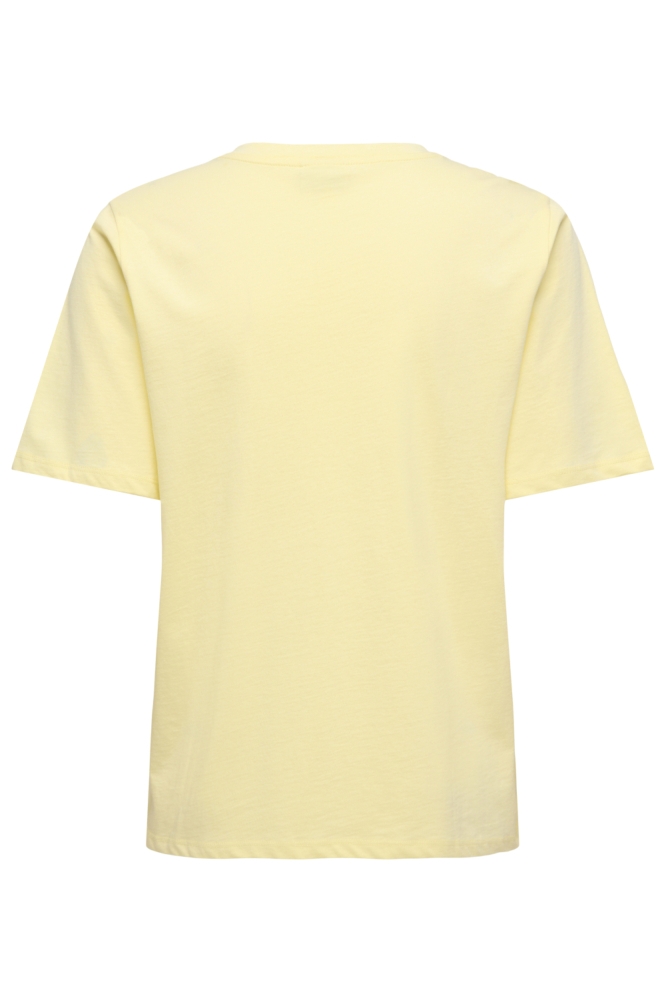 Jacqueline de Yong gele dames t-shirt | Achteraanzicht