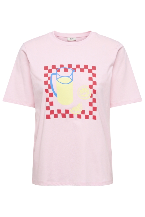 Jacqueline de Yong roze dames t-shirt | Vooraanzicht
