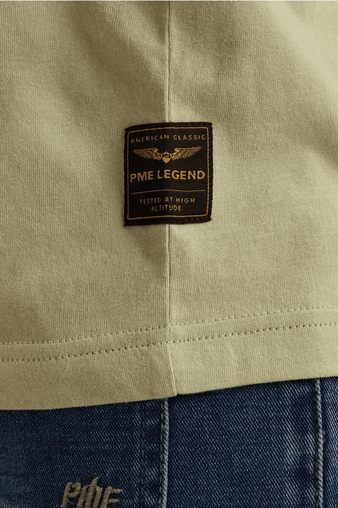 PME legend groene heren t-shirt | Close up