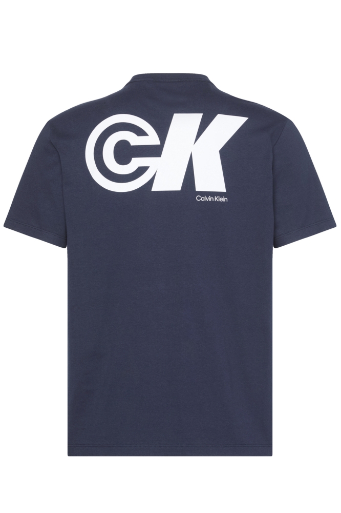 Calvin Klein blauwe heren t-shirt | Achteraanzicht