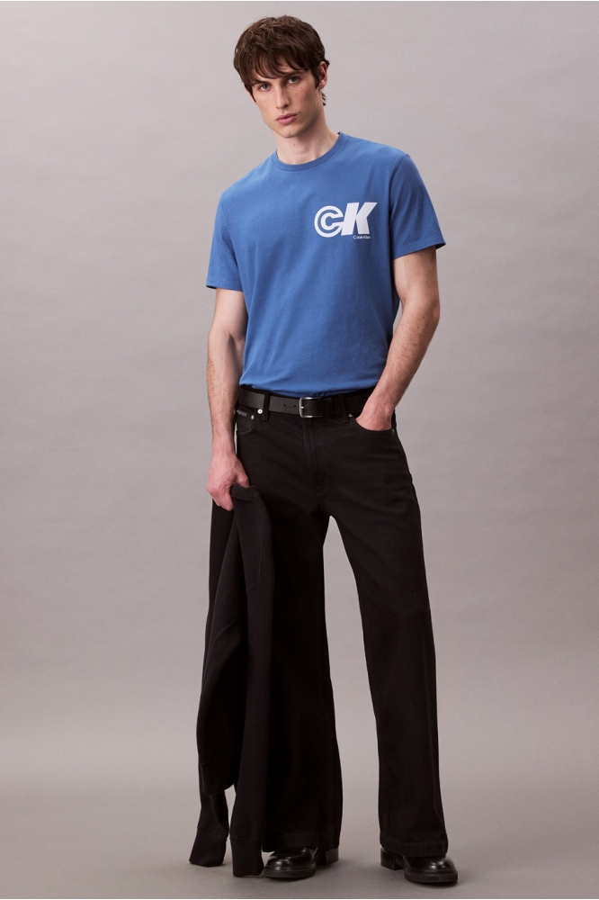 Calvin Klein blauwe heren t-shirt | Model