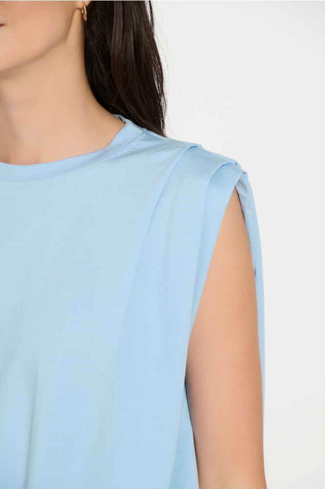 LolaLiza blauwe dames top | Close up