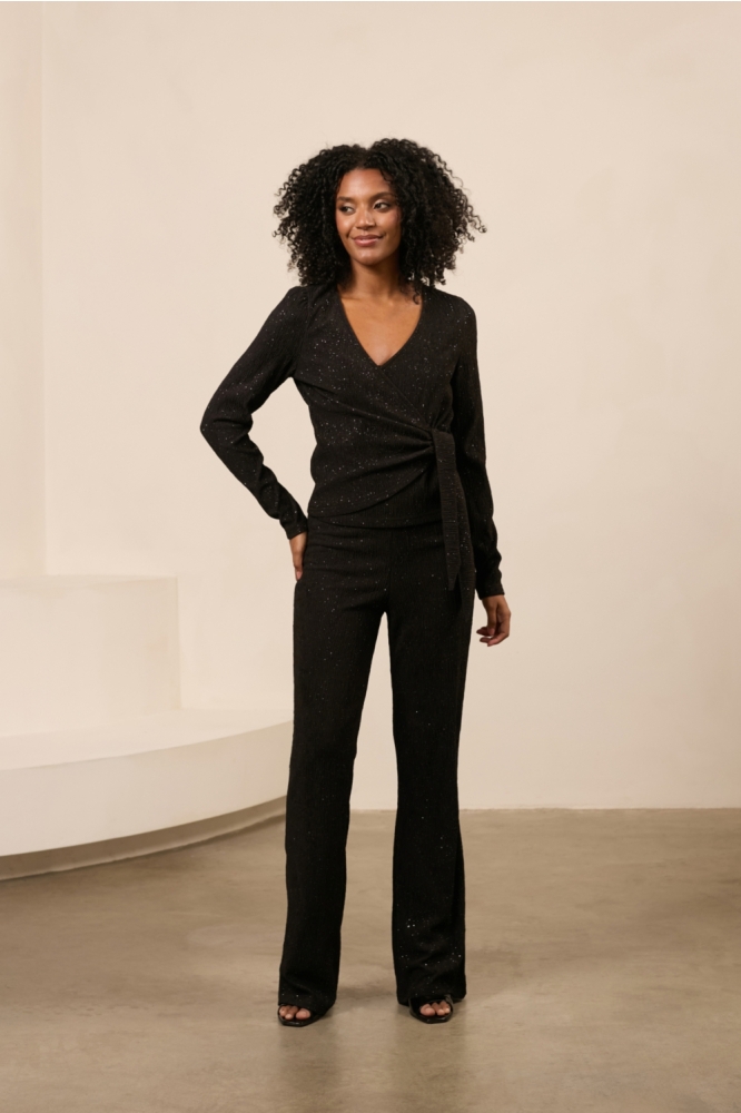 Lofty Manner zwarte dames blouse | Model