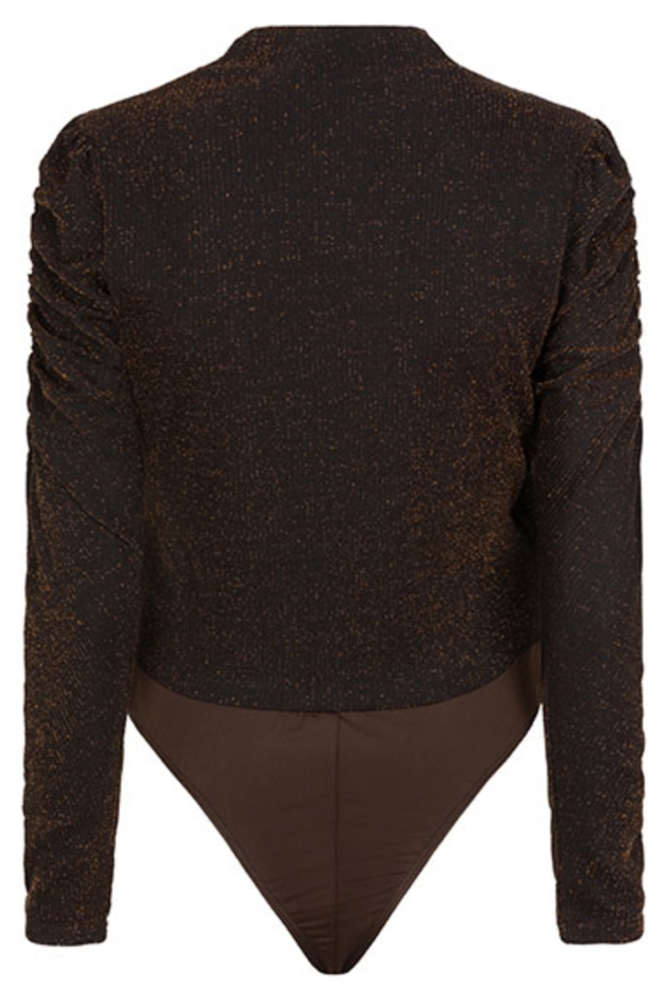 Lofty Manner bruine dames t-shirt | Achteraanzicht