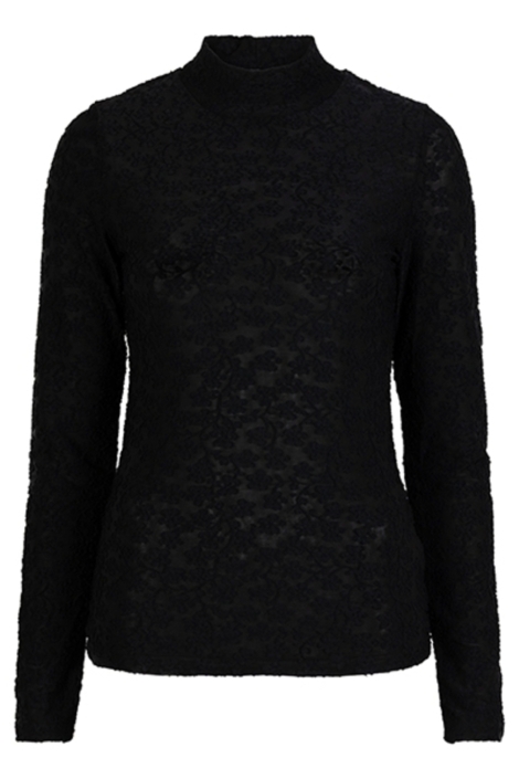 Lofty Manner zwarte dames t-shirt | Vooraanzicht