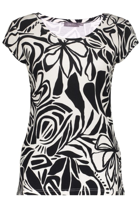 Geisha zwarte dames t-shirt | Vooraanzicht