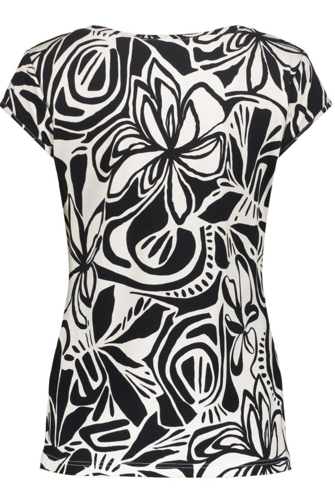 Geisha zwarte dames t-shirt | Achteraanzicht