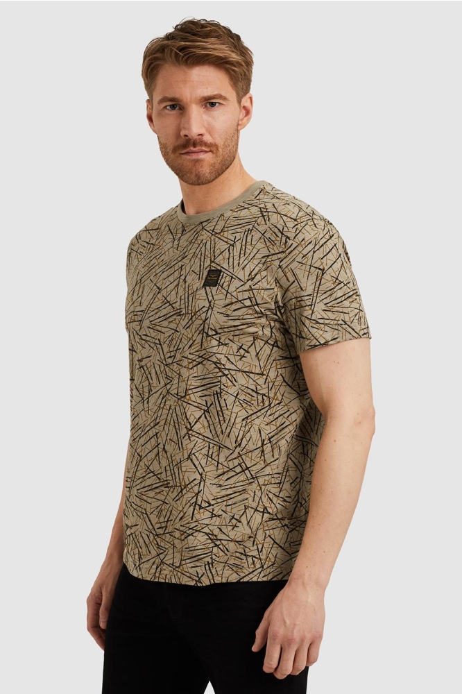 PME legend groene heren t-shirt | Model zijaanzicht