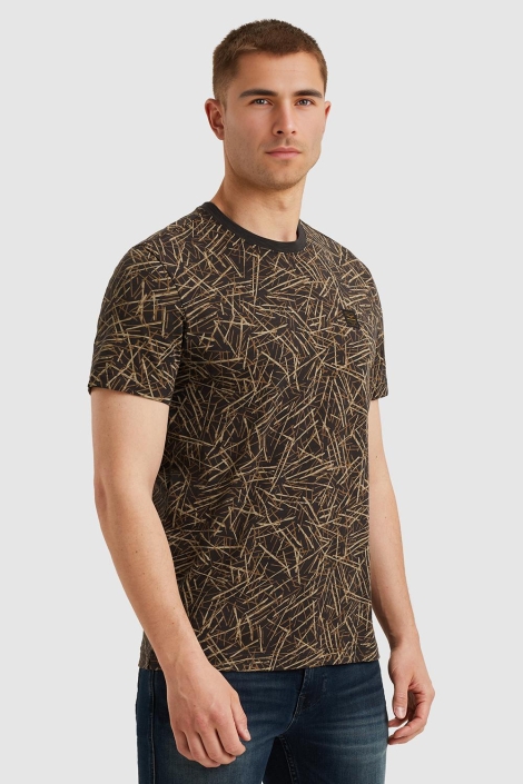 PME legend blauwe heren t-shirt | Model zijaanzicht