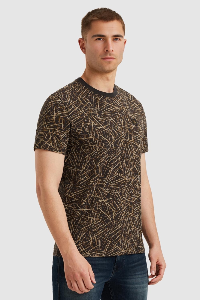 PME legend blauwe heren t-shirt | Model zijaanzicht