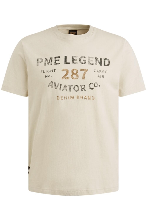 PME legend beige heren t-shirt | Vooraanzicht