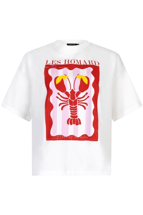 Ydence witte dames t-shirt | Vooraanzicht