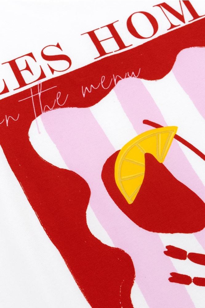 Ydence witte dames t-shirt | Close up