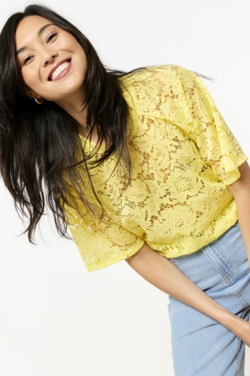 LolaLiza T-shirt T LACERAGLA 02301842 5004 Pastel Yellow