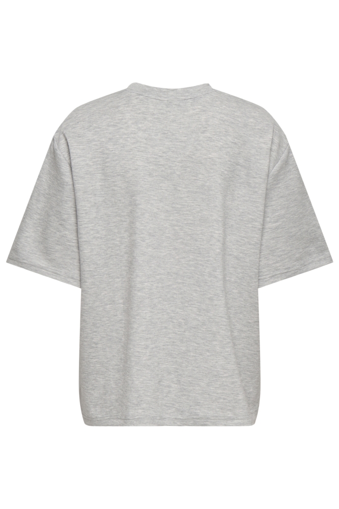 Jacqueline de Yong grijze dames t-shirt | Achteraanzicht