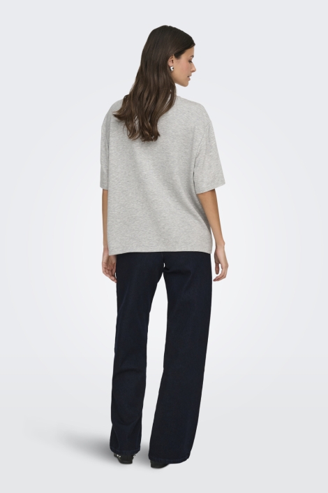 Jacqueline de Yong grijze dames t-shirt | Model