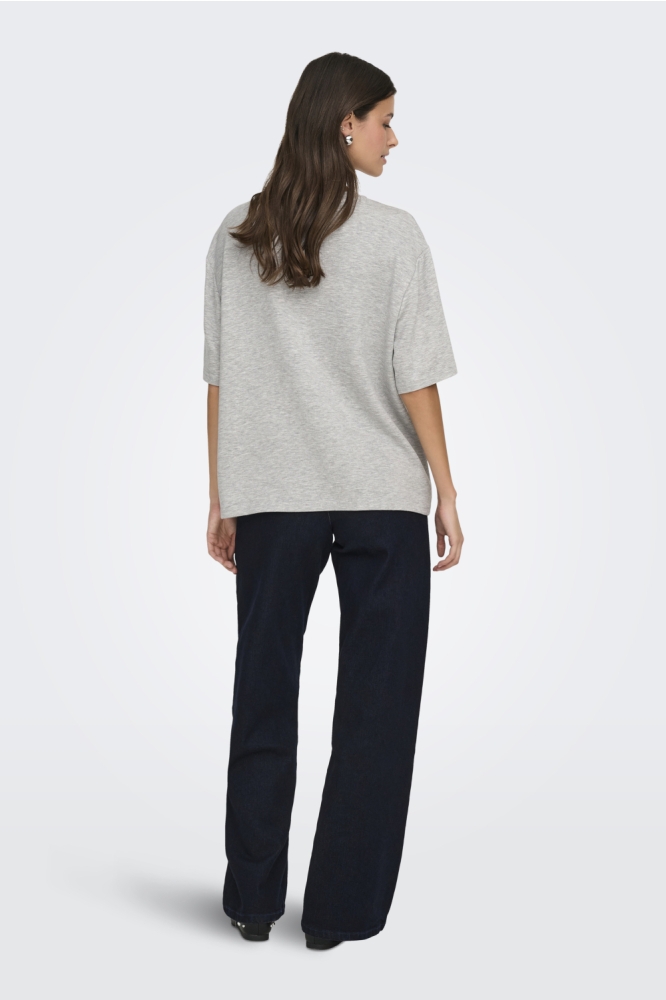 Jacqueline de Yong grijze dames t-shirt | Model