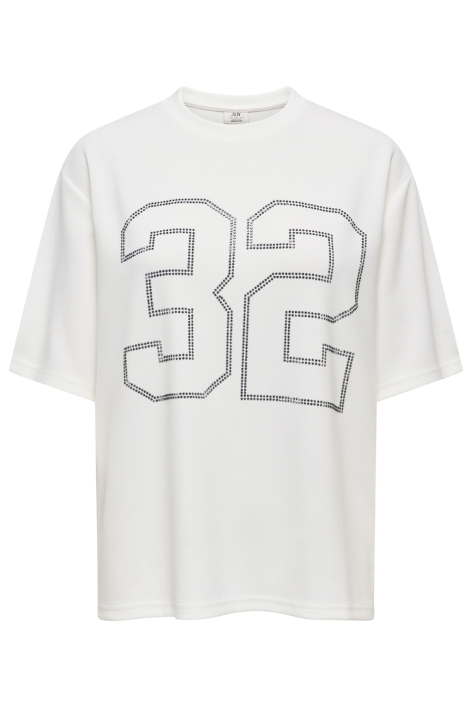 Jacqueline de Yong witte dames t-shirt | Vooraanzicht