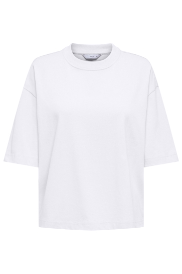 Only T-shirt ONLLARA S/S BOXY TEE JRS 15370997 White