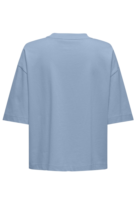 Only blauwe dames t-shirt | Achteraanzicht