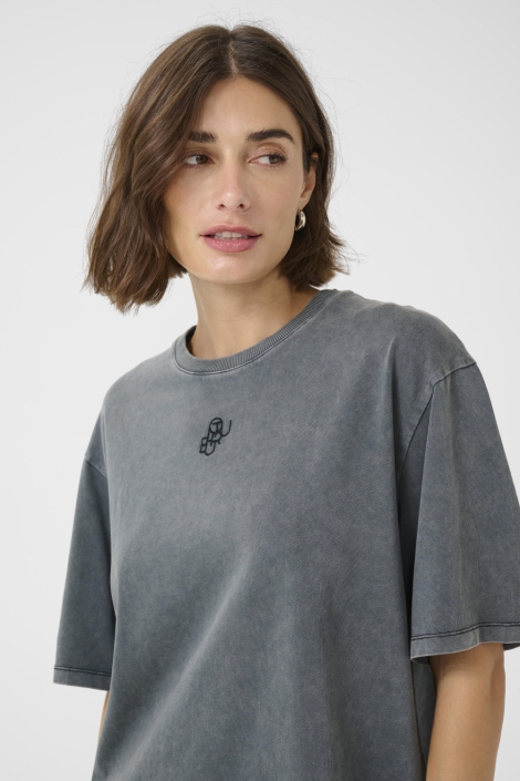 Culture grijze dames t-shirt | Close up
