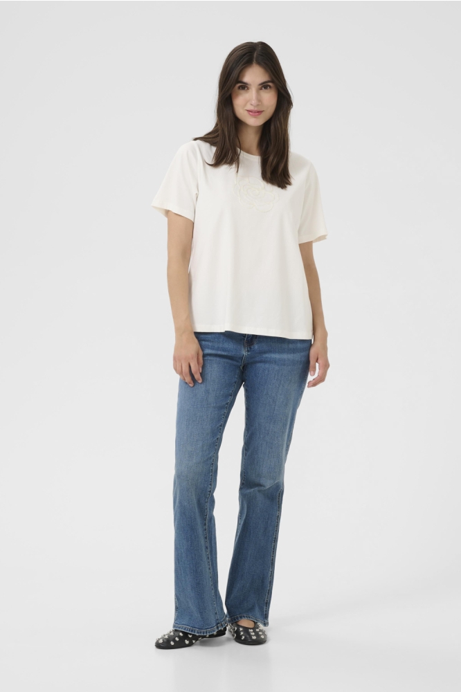 Culture witte dames t-shirt | Model