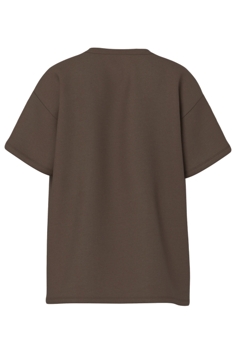 Pieces bruine dames t-shirt | Achteraanzicht
