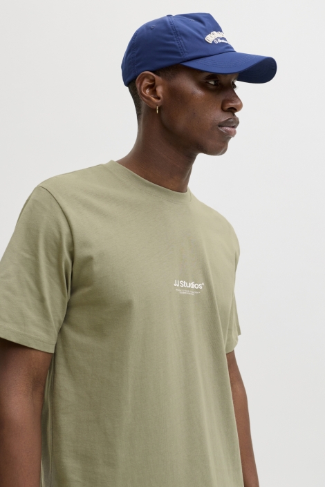 Jack & Jones groene heren t-shirt | Close up