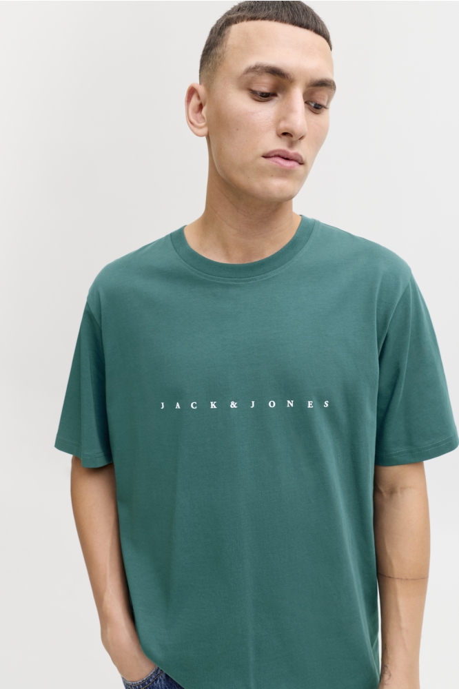 Jack & Jones groene heren t-shirt | Close up
