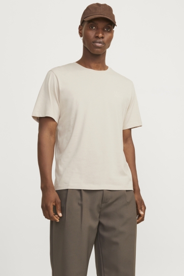 Jack & Jones JJECORP LOGO TEE SS O-NECK NOOS 12151955 MOONBEAM/SMALL PRINT