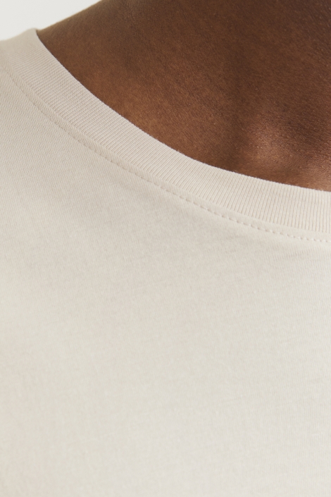 Jack & Jones beige heren t-shirt | Close up