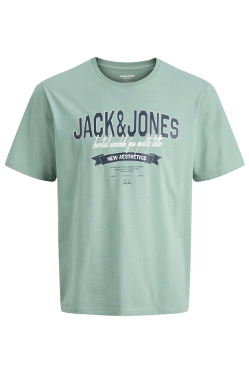 Jack & Jones JJELOGO TEE SS O-NECK 2 COL SS26 SN 12288016 MINERAL BLUE
