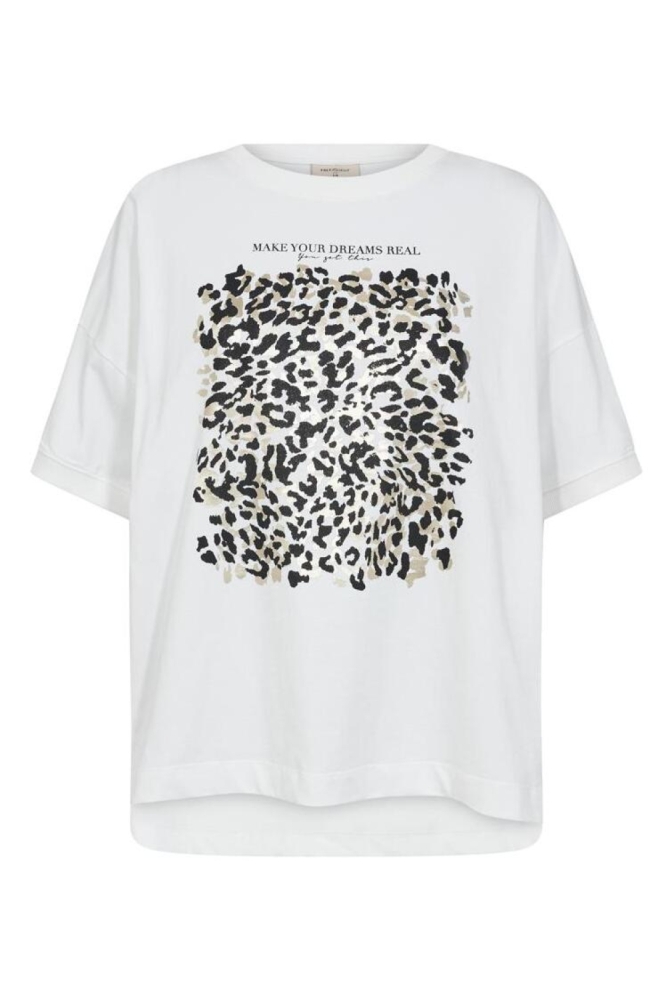 Freequent witte dames t-shirt | Vooraanzicht