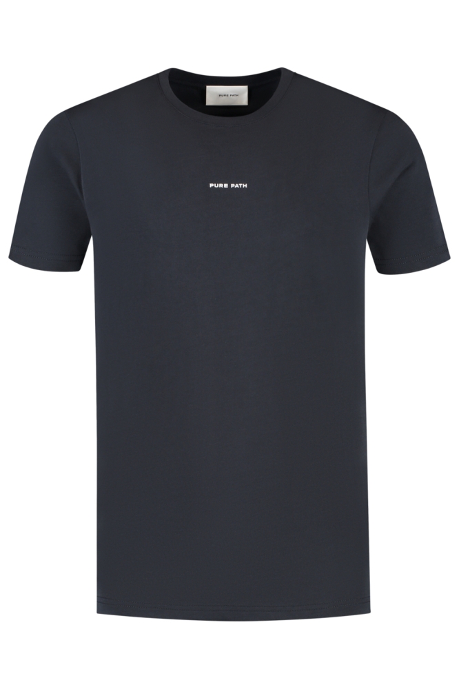 Pure Path blauwe heren t-shirt | Vooraanzicht