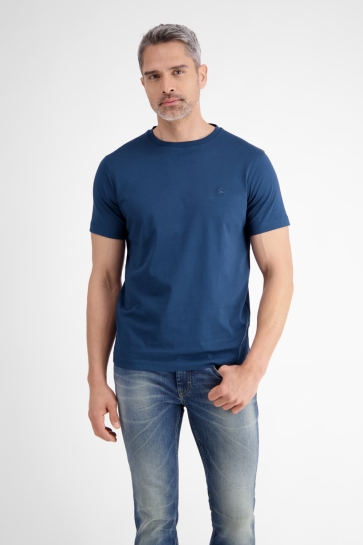 Lerros T-shirt BASIC T SHIRT MET LOGO BORDUURSEL 2573000 448