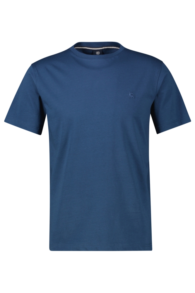 Lerros blauwe heren t-shirt | Vooraanzicht