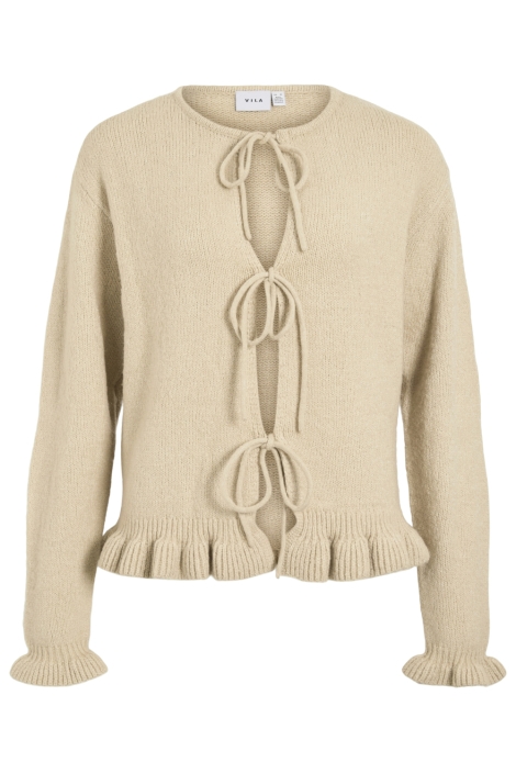 Vila beige dames vest | Vooraanzicht