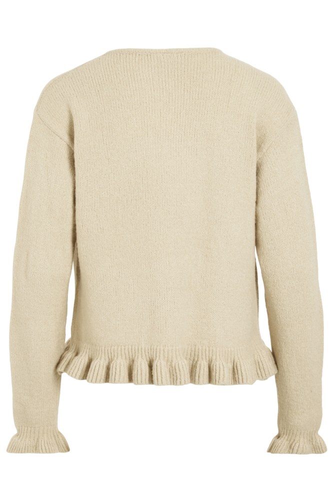 Vila beige dames vest | Achteraanzicht