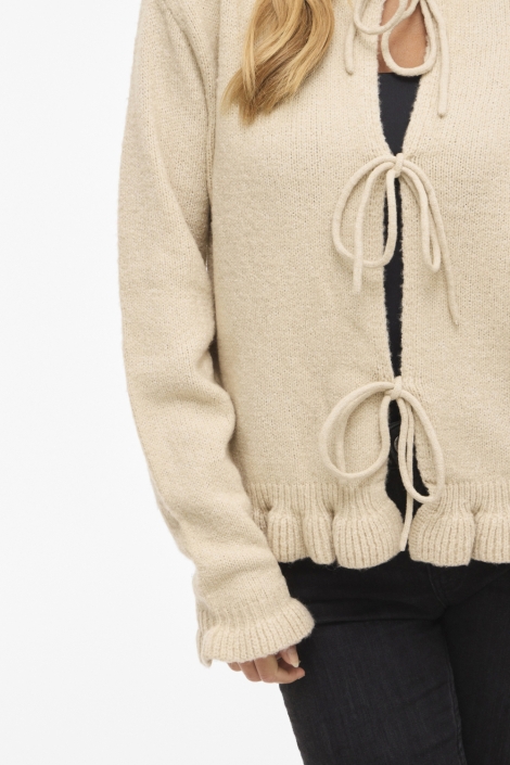 Vila beige dames vest | Unique Selling Point