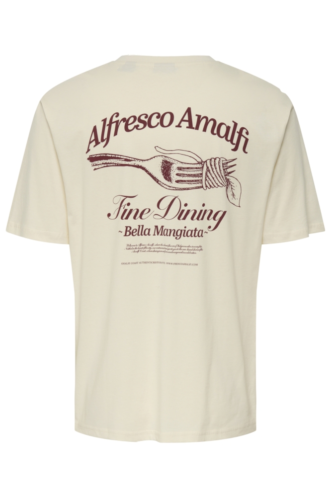 Only & Sons beige heren t-shirt | Achteraanzicht