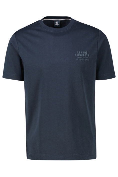 Lerros blauwe heren t-shirt | Vooraanzicht