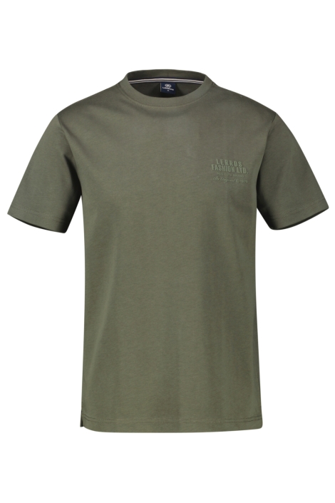 Lerros groene heren t-shirt | Vooraanzicht
