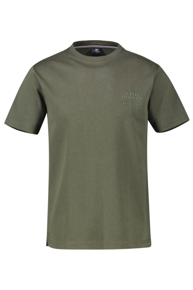 Lerros groene heren t-shirt | Vooraanzicht