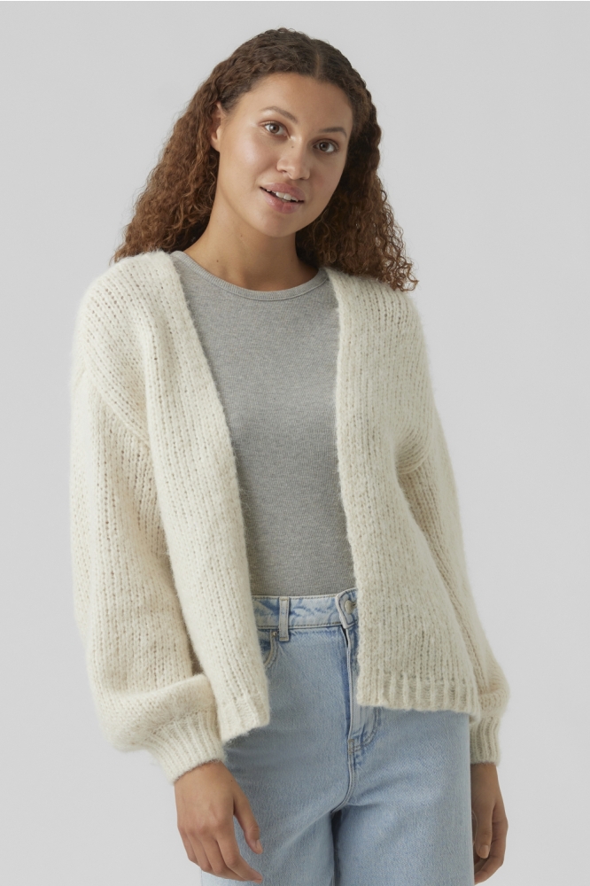 Vero Moda beige dames vest | Model vooraanzicht