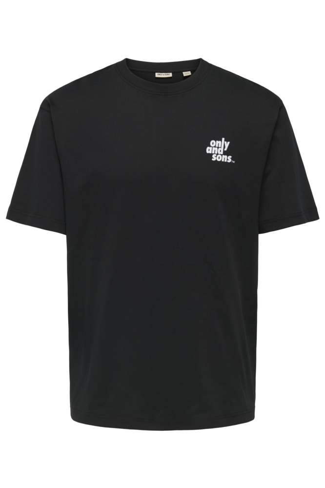 Only & Sons zwarte heren t-shirt | Vooraanzicht