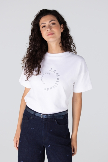 Juffrouw Jansen T-shirt LARA W25 SHIRT CO 138 000000 WIT