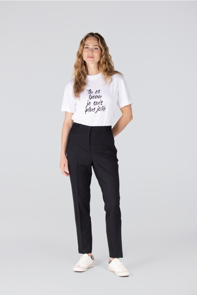 Juffrouw Jansen witte dames t-shirt | Model